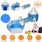 SKUSHOPS 3 In 1 Child Crawl Tunnel Tent Kids Play Tent Ball Pit Set Foldable Children Play House Pop-up Kids Tent with Storage